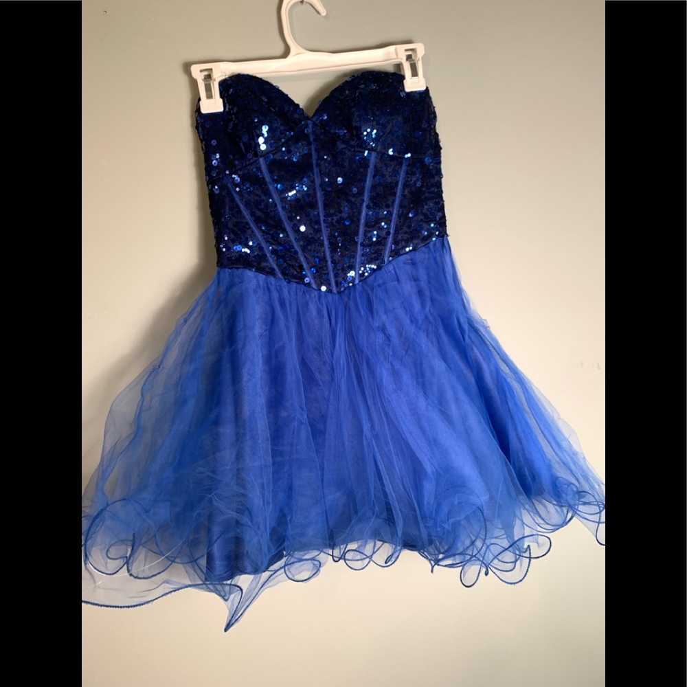 Blue cocktail dress